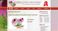 Desktop Screenshot of bergstadtapotheke.de