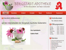Tablet Screenshot of bergstadtapotheke.de